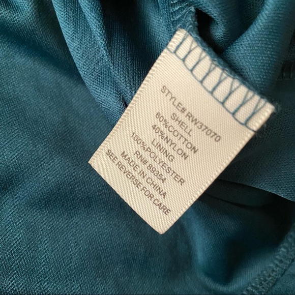 Dark Teal Cold Shoulder Lace Top - Picture 8 of 11